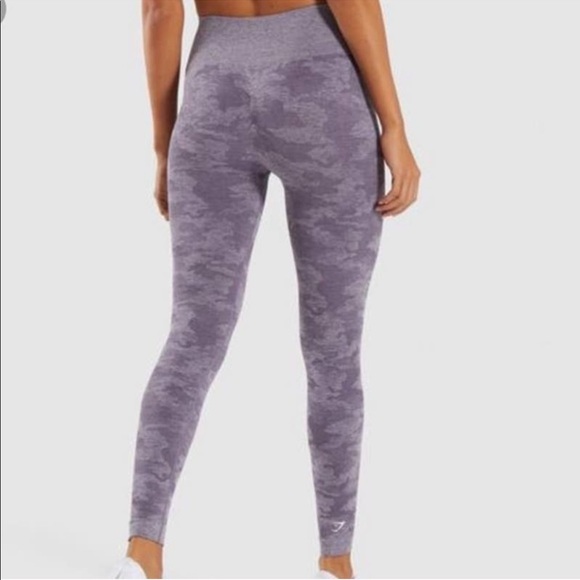 Gymshark Purple Camo Leggings - Picture 2 of 4